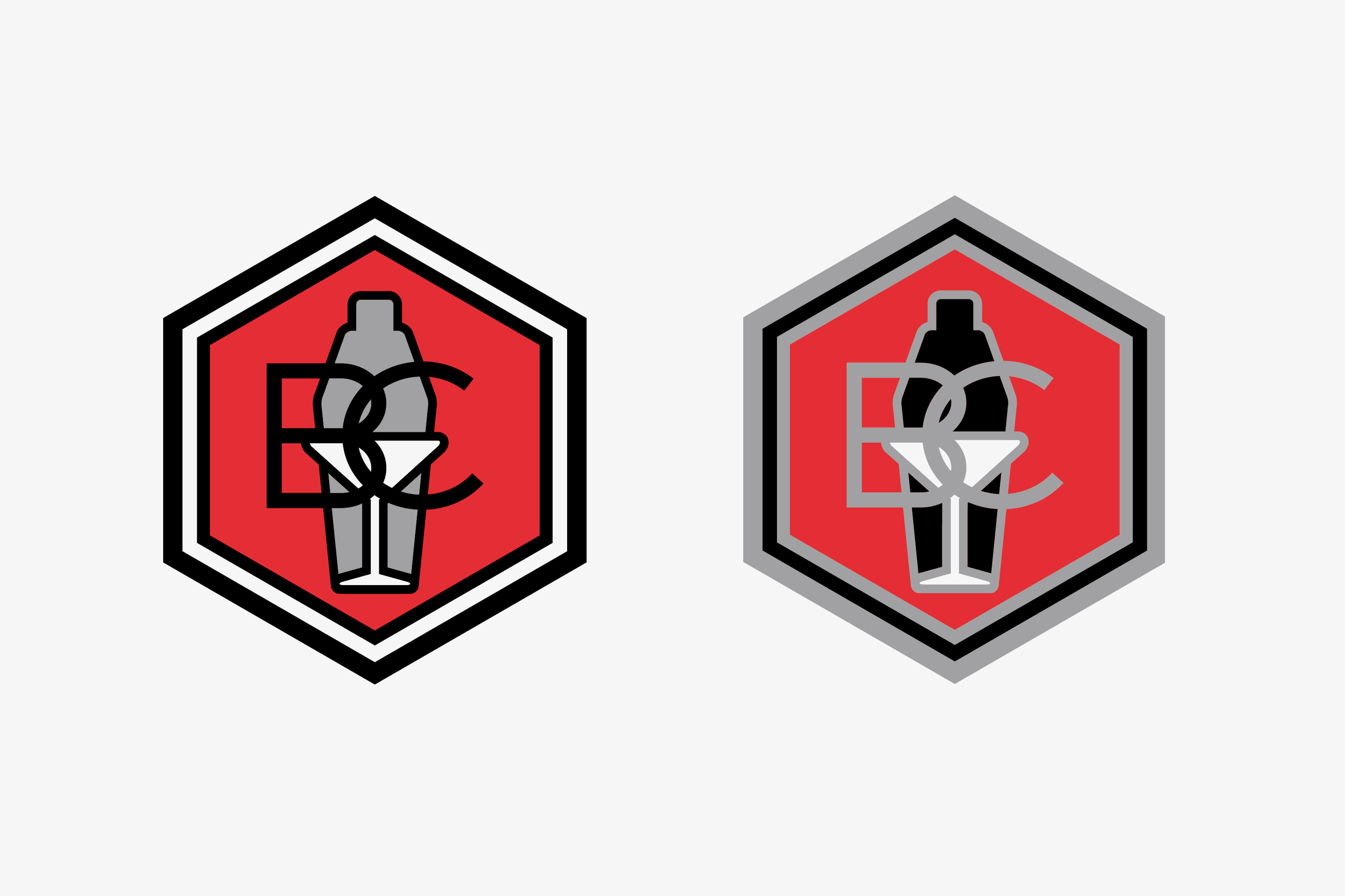  Bar Club colour variations / enamel badge visual 