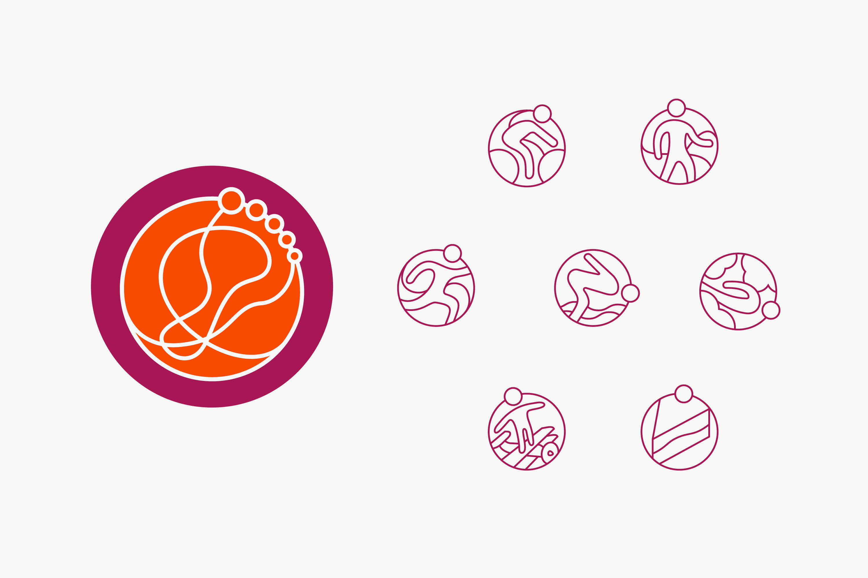  Head to Toe Charity activity icons 