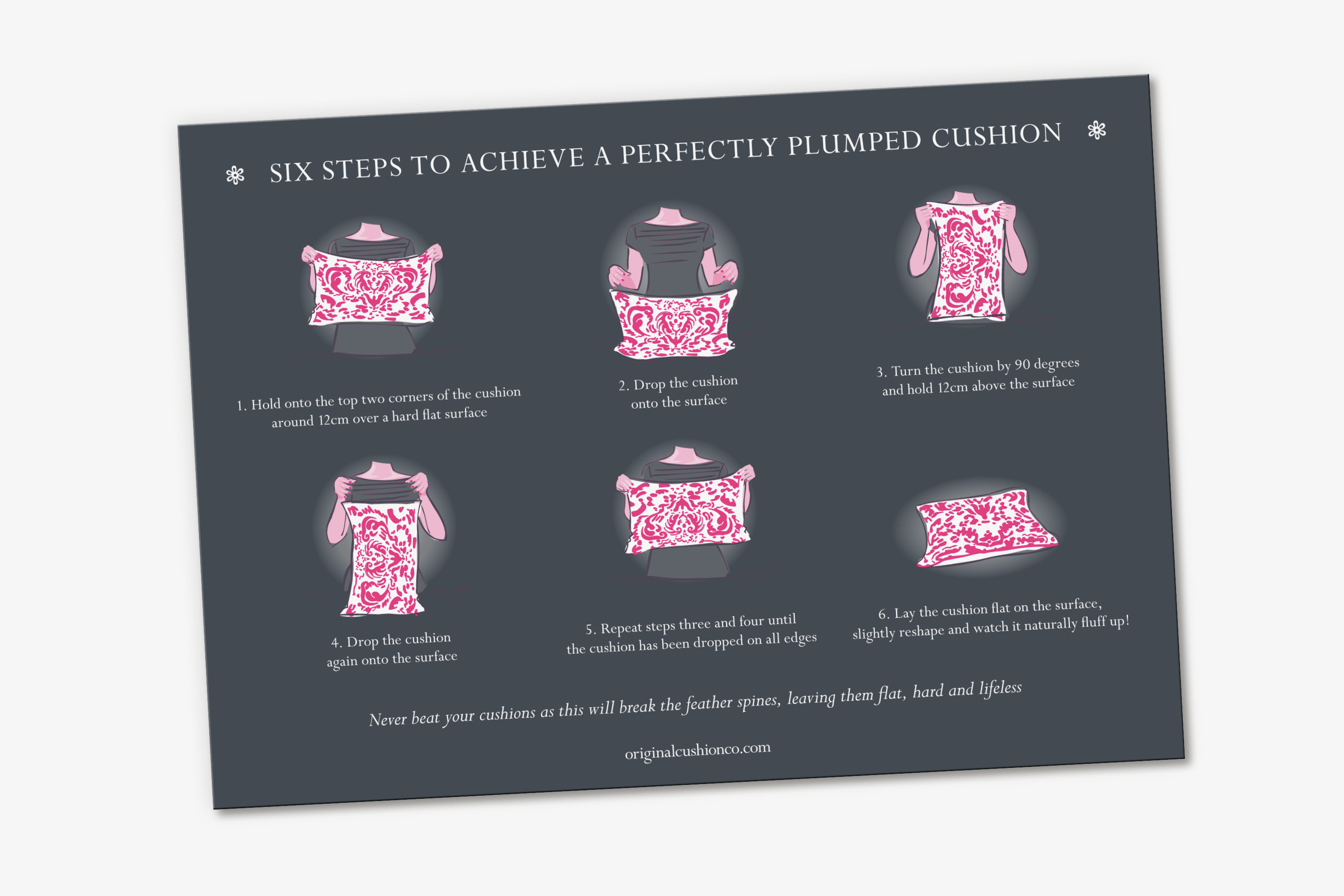  Original Cushion Company : How to Plump leaflet 